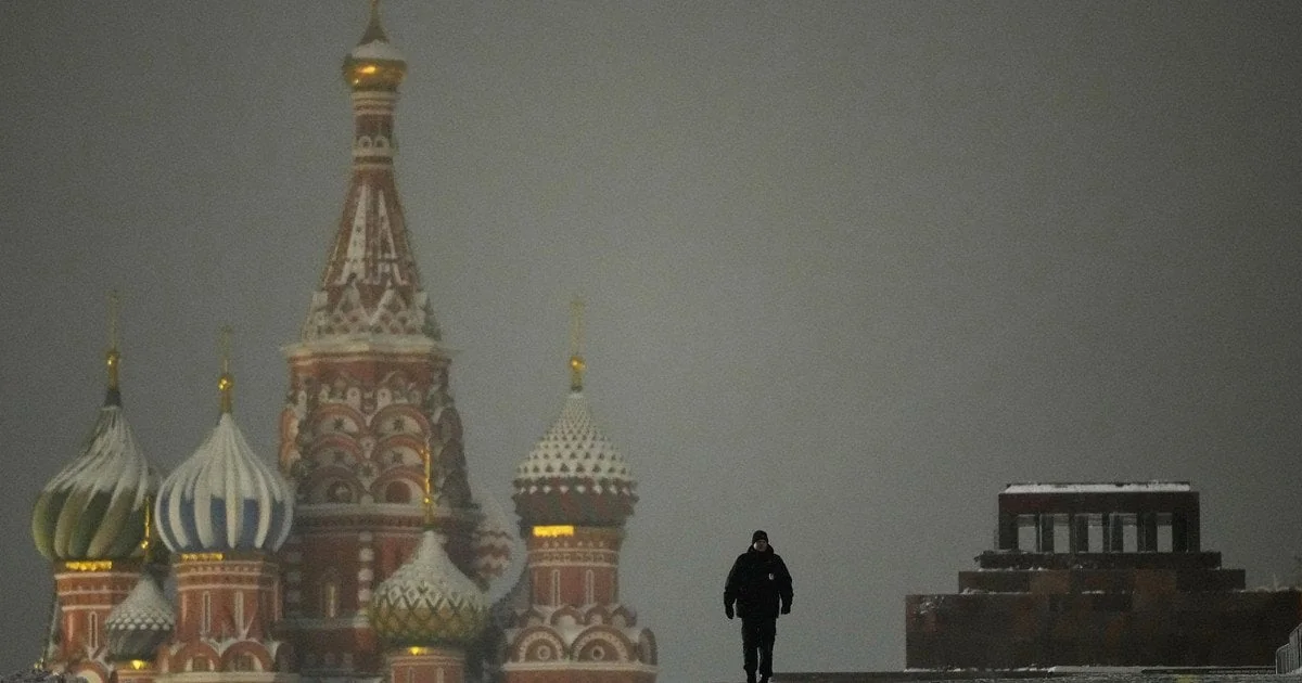 Собор Василя Блаженного в Москві на тлі риторики Кремля про війну