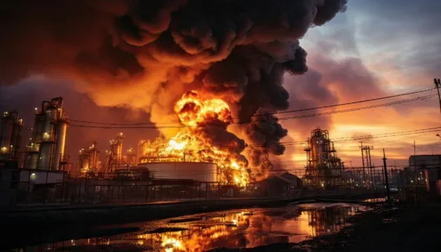 Пожежа на НПЗ Газпром нафтохім Салават після атаки українських дронів